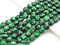 Double Sided Turtle Shell Cut Natural GreenTiger Eye Coin Shape beads, 6mm/8mm/10mm Green Tiger Eye Beads, 16" Full strand, Sku#UA22