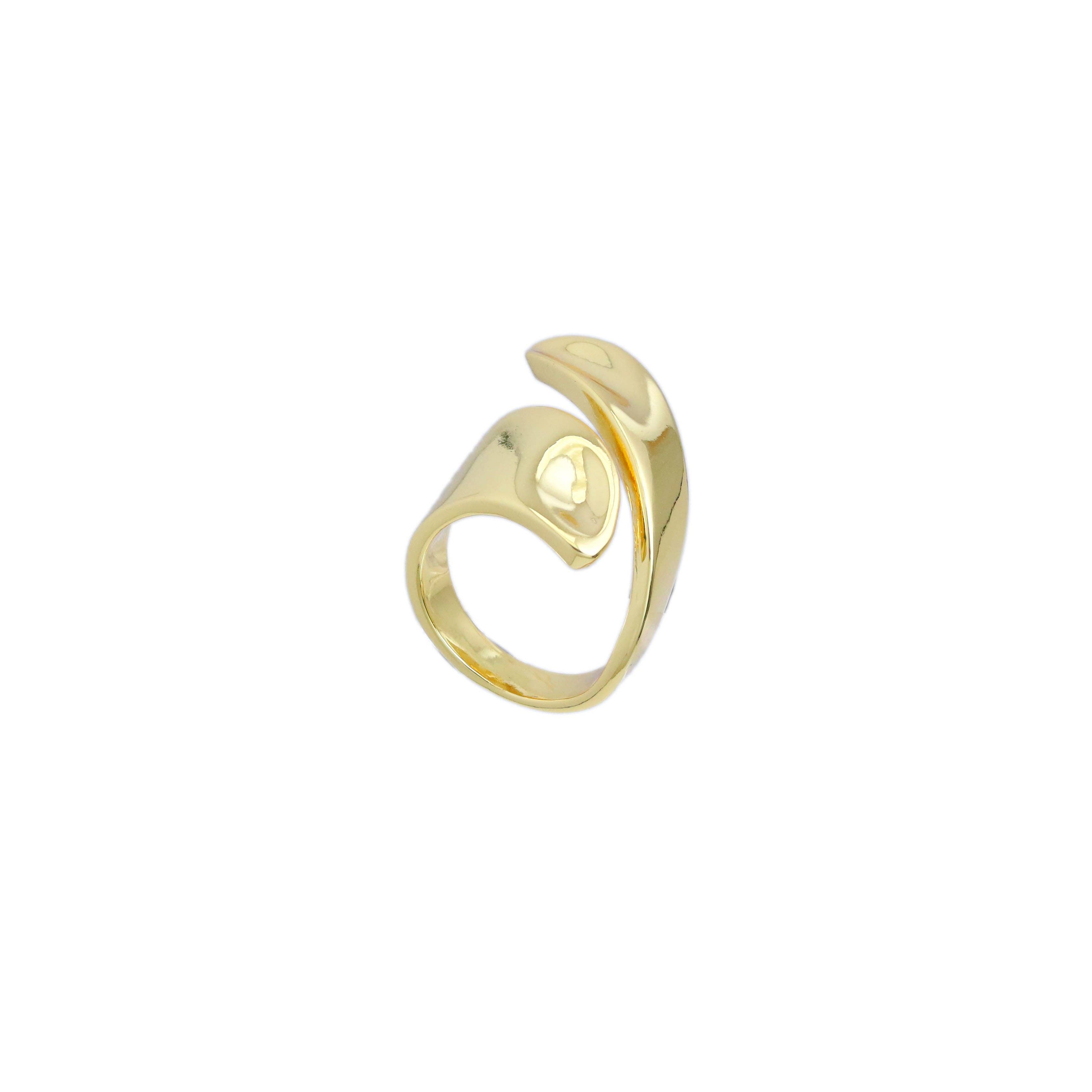 Gold Chunky Wrap Adjustable Ring, Sku#LX531