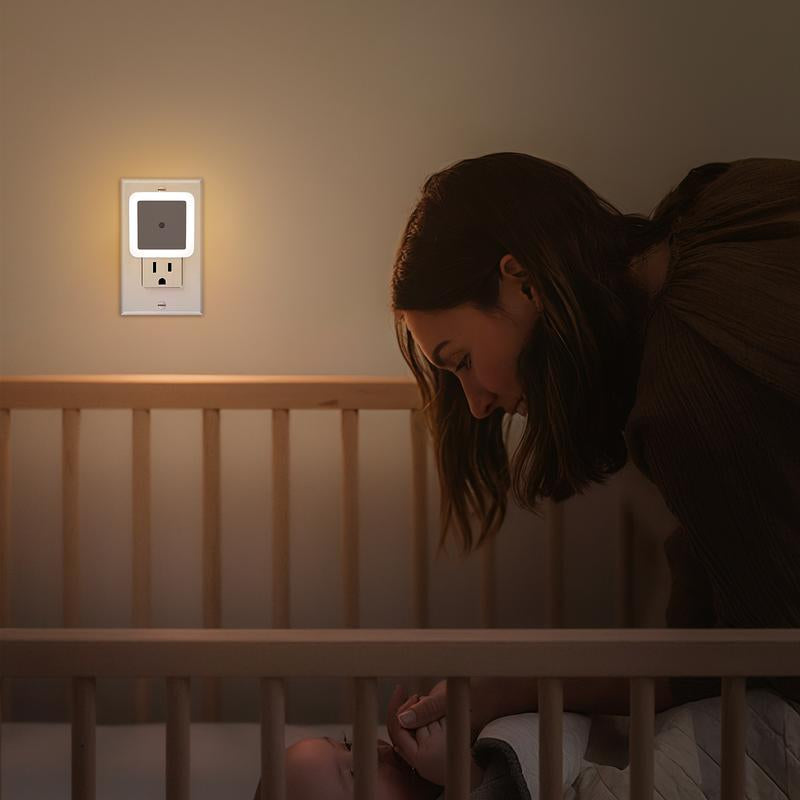 Night Light, Night Lights Plug into Wall 6-Pack, Plug in Night Light, Dusk to Dawn Nightlight Led Night Lights for Bedroom, Bathroom,Hallway Warm White Home Lighting