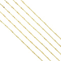 Gold Dainty Bar Link chain by Yard, Y865
