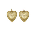 Gold Heart  Shape Charm, Sku#LX105