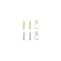 CZ Pave Rectangle Gold Silver Charm holder, Bail Pendant, Sku#A245