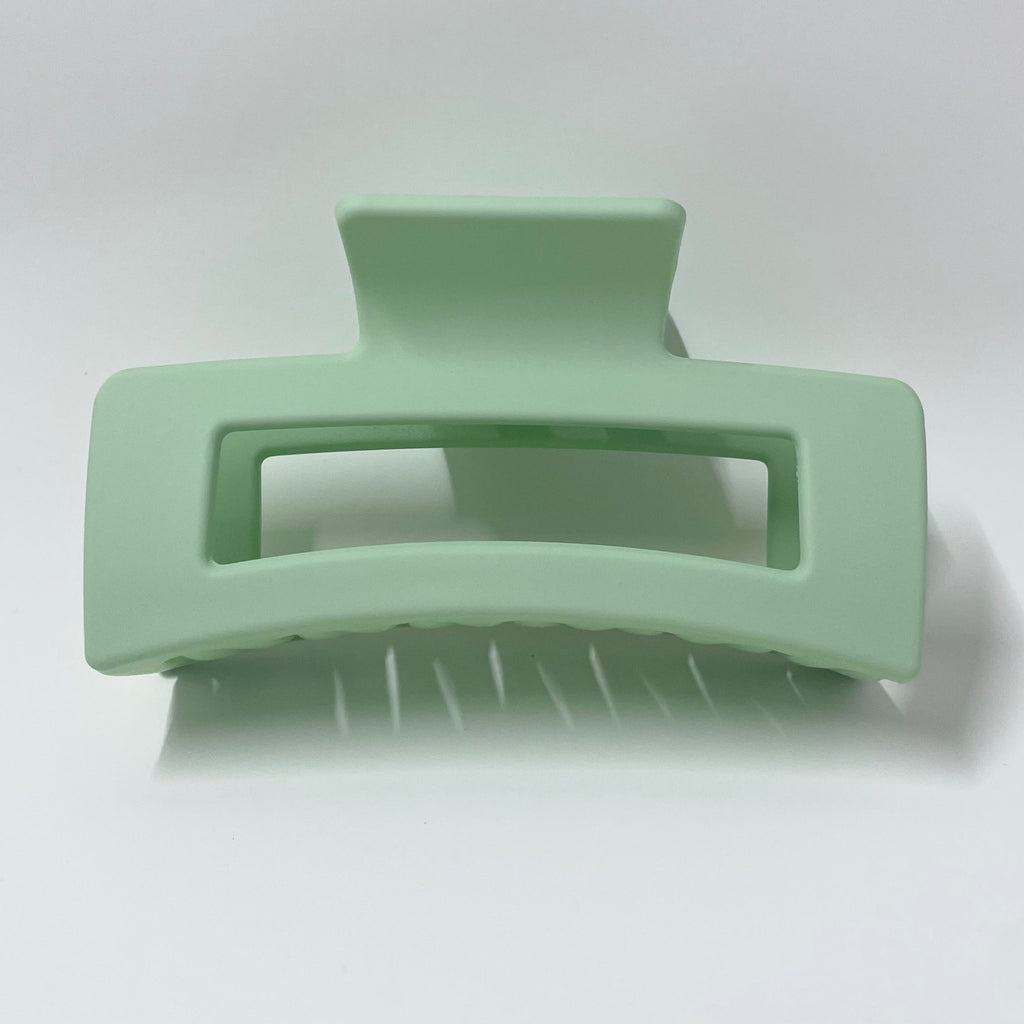 Pastel Green Matte Hair Clip