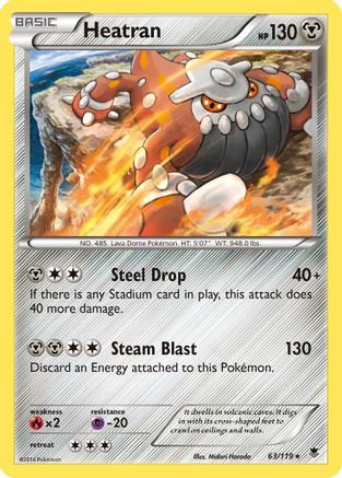 Heatran 063/119 - XY  Phantom Forces Reverse Holofoil