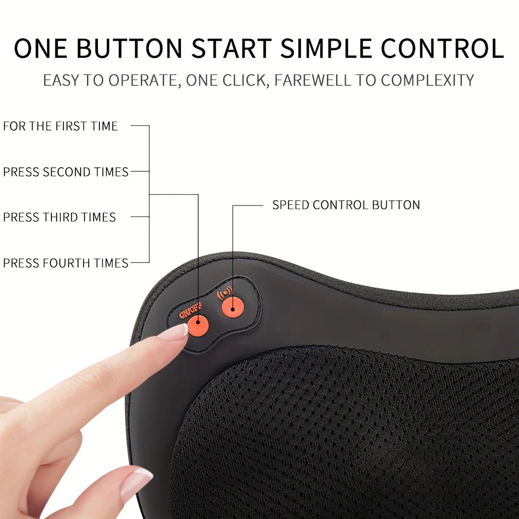 Ultimate Shiatsu Neck and Back Massager Pillow with Heat - Deep Tissue Relaxation for Muscles, Perfect Gift for Men and Women