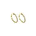 Clear CZ Round hoop Earrings, Sku#LX480c