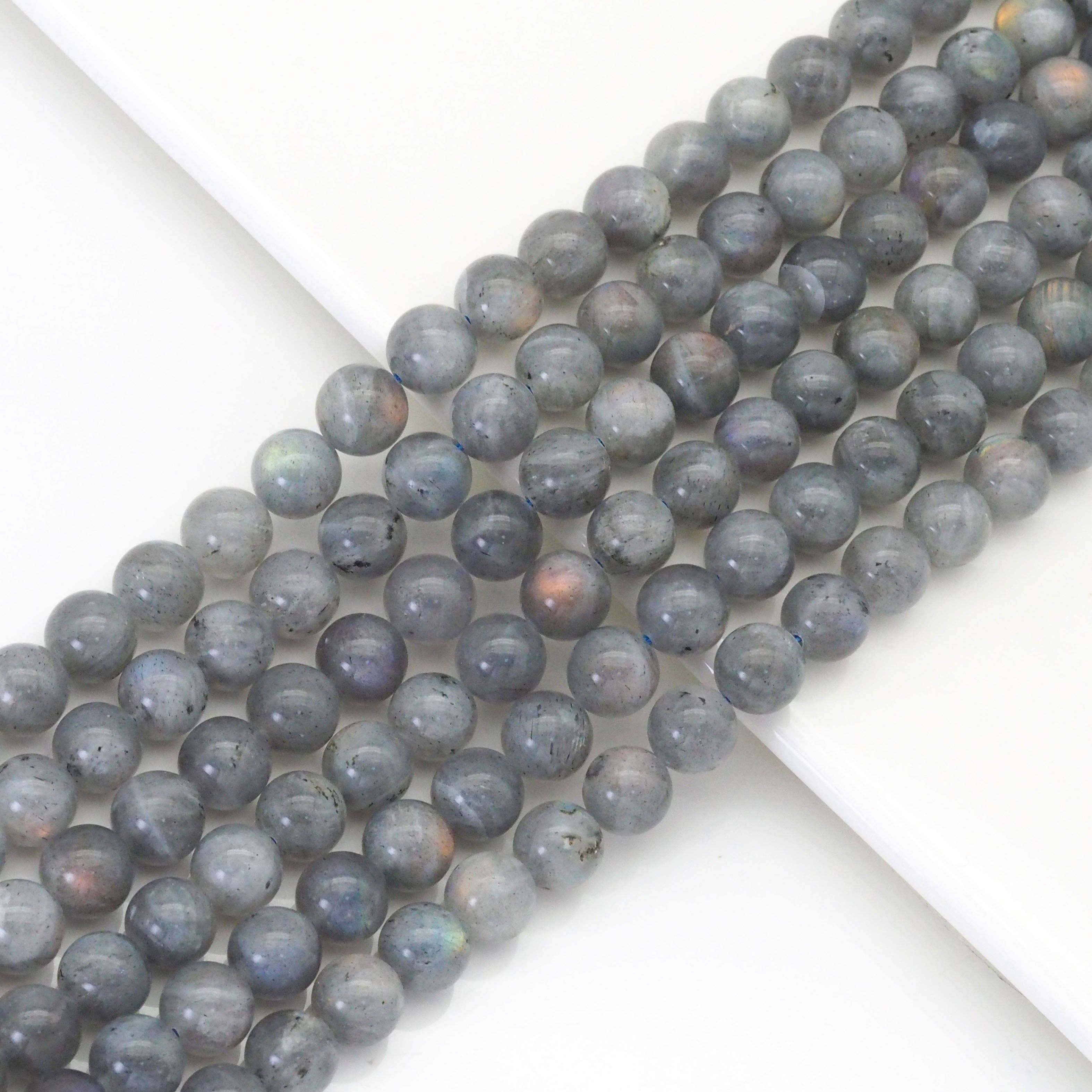 Genuine Labradorite Round Smooth Beads, 8mm/10mm/12mm, Sku#U