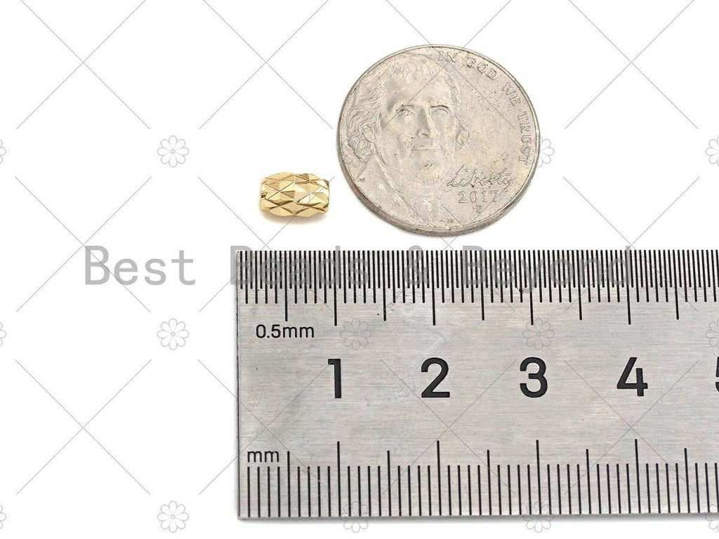 18K Gold High Polished Drum Spacer Beads, Cylinder Beads, Jewelry Findings, Bracelet Necklace Beads,4x7mm, Sku#ZX09