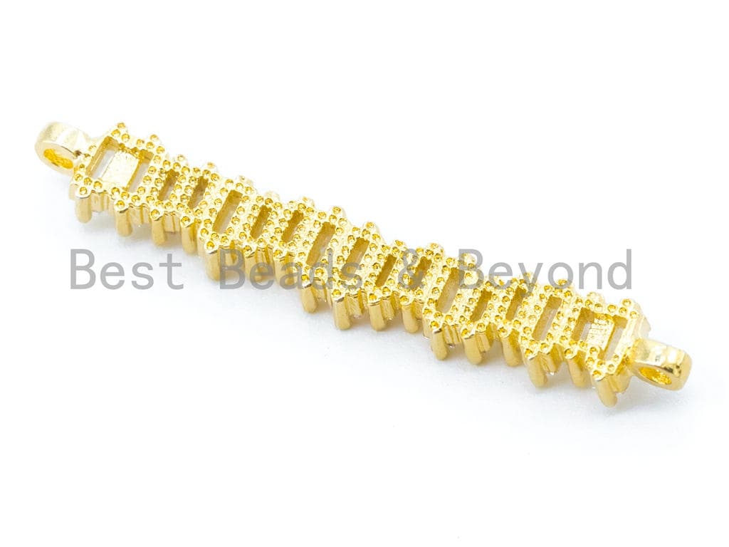 Clear CZ Micro Pave Bar Connector, Pave Connector beads, 6x38mm, sku#E166C