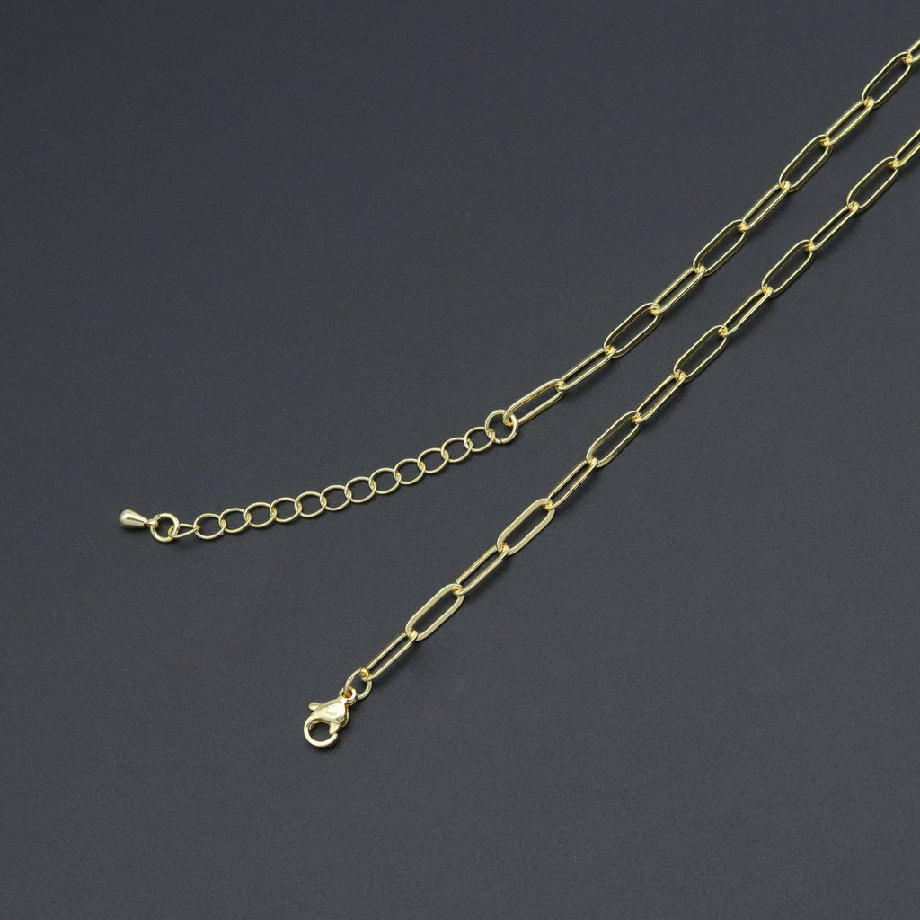 Gold Mother of Pearl Cross Pendant Adjustable Necklace, Sku#EF620