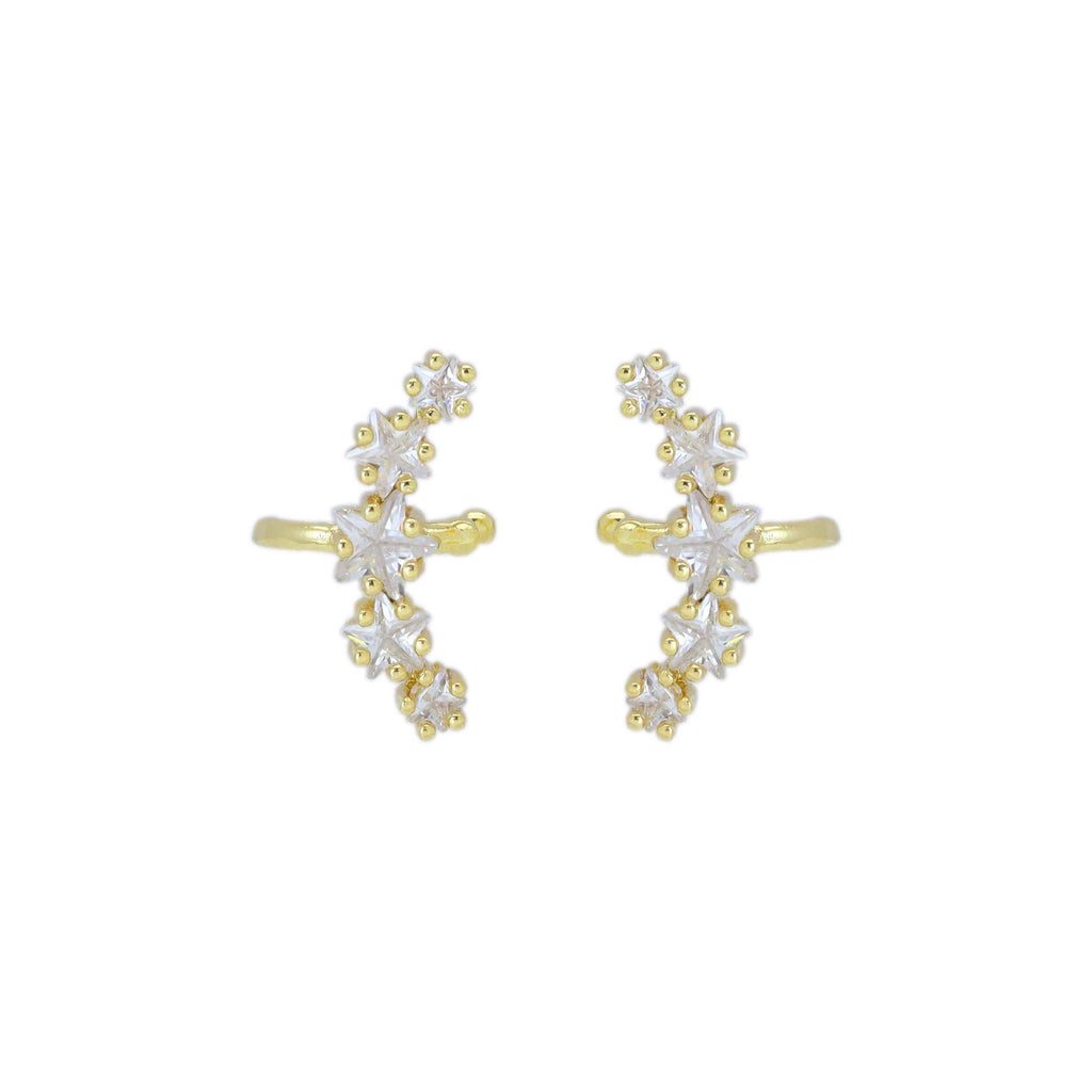 Crescent Moon Shape CZ ear cuff, Sku#LD557