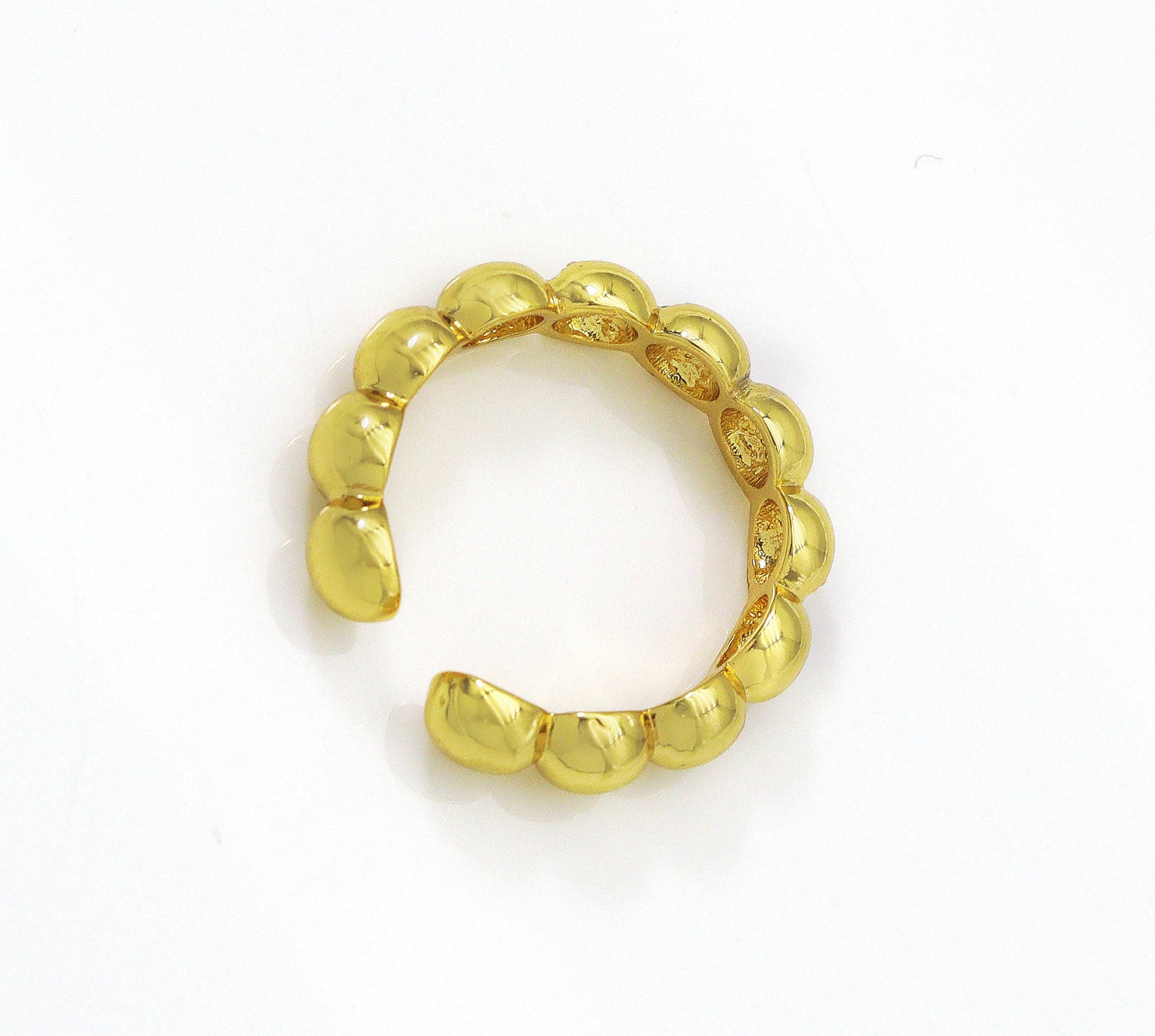 CZ Round Ball Adjustable Ring, Sku#X346