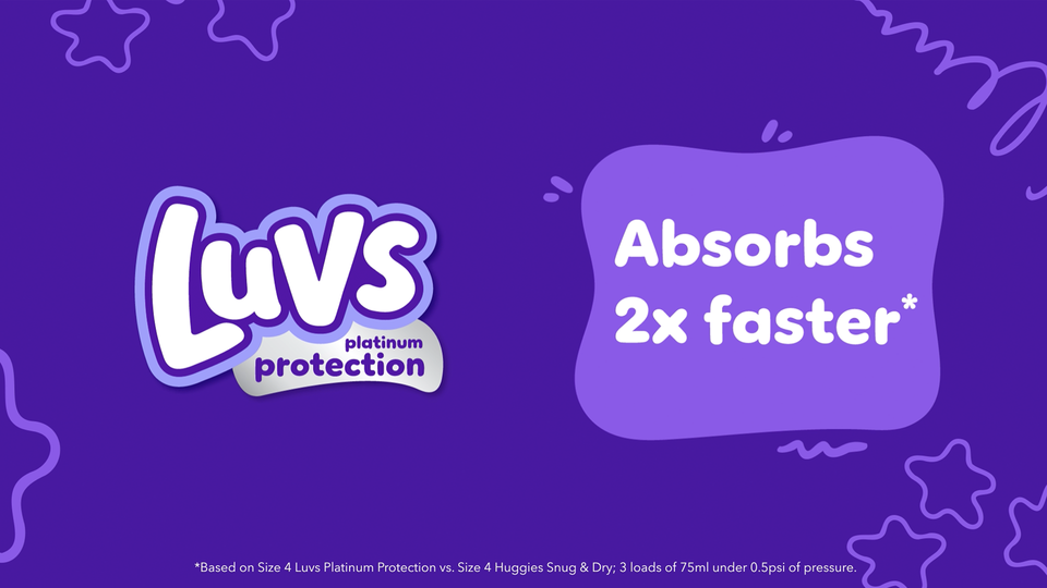 Couches pour bébés Luvs Platinum Protection, Taille 3, Paquet de 100