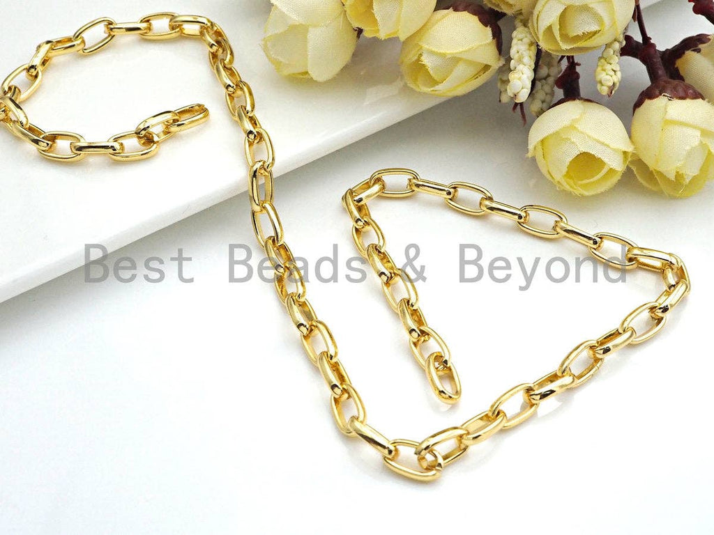 7x11mm Oval Link Chain by Yard, Gold Silver Rose gold Gunmetal Chain, Oval Linked Chain, Wholesale Bulk Chain for Jewerly Making,sku#E515