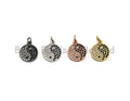 Clear Black CZ Micro Pave Tai Ji on Disc Pendant/Charm,Tai Ji CZ Pendant, Silver/Gold/Rose Gold/Black Tone,12x14mm,Sku#Z456