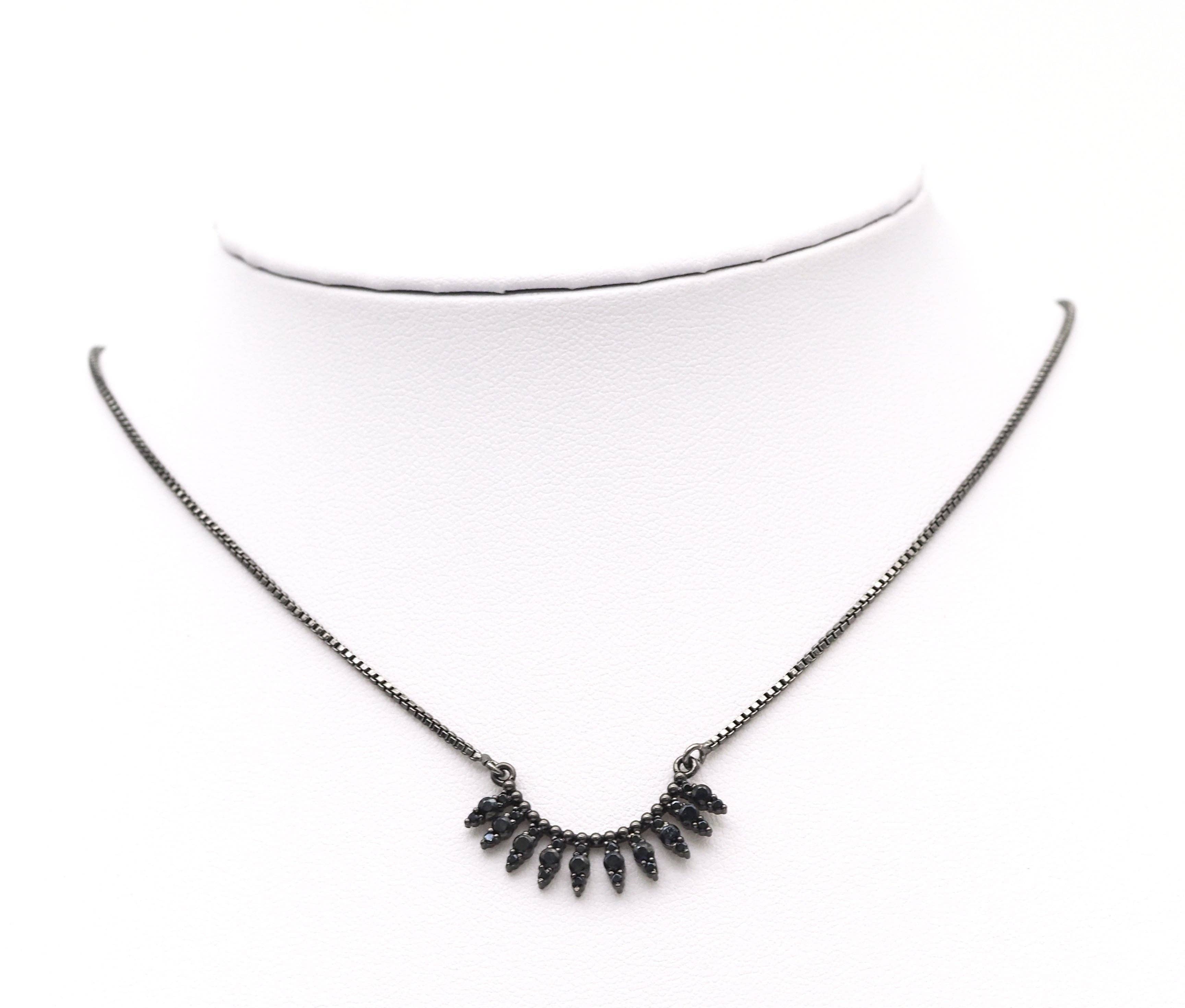 Black CZ Charm, Sku#B162