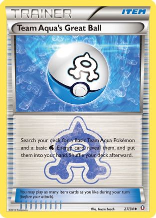 Team Aqua's Great Ball 027/34 - Double Crisis
