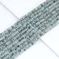 Smooth Rondelle Black Spotted Agate Beads, Sku#U1912
