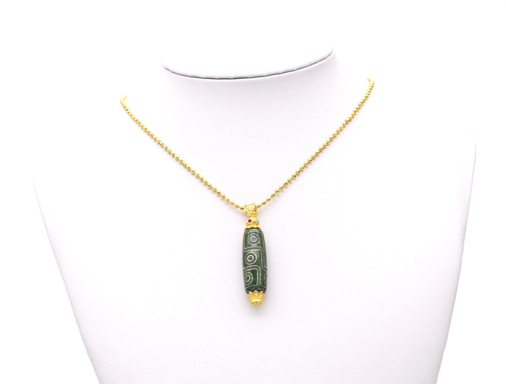 Tibetan Agate Pendant, Sku#EF118