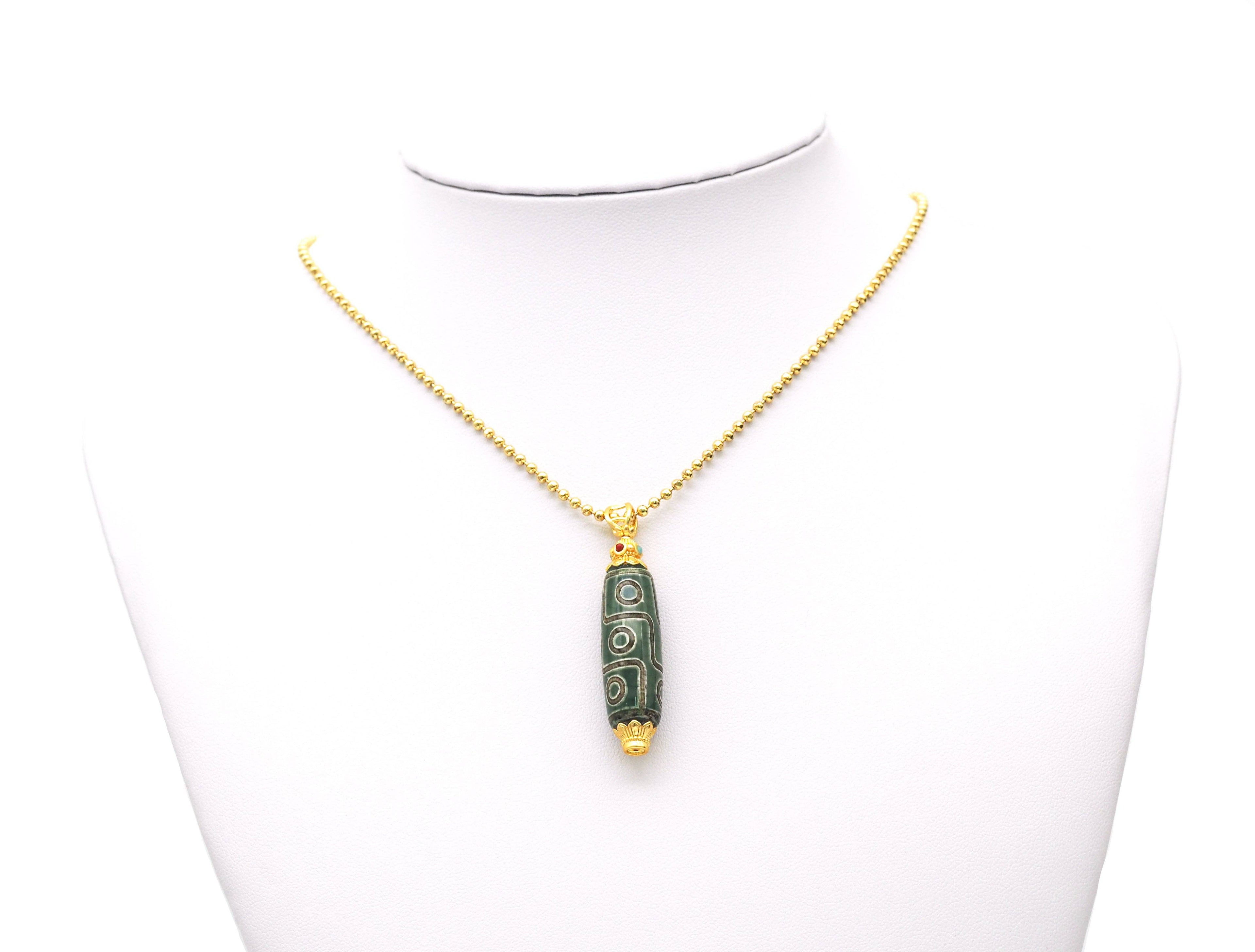 Tibetan Agate Pendant, Sku#EF118