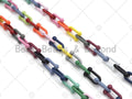 6x12/10x15mm Rainbow Enamel Pop Chain, Colored U Link Chain, Colorful Chain Link Necklace, Enamel Chain, U Shape Enamel Chain, sku#M386