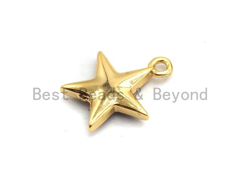 100% Natural Abalone Five Star Charm,Atrovirens Abalone shell Charm, Jewelry Making Findings, 11x13mm,SKU#Z340