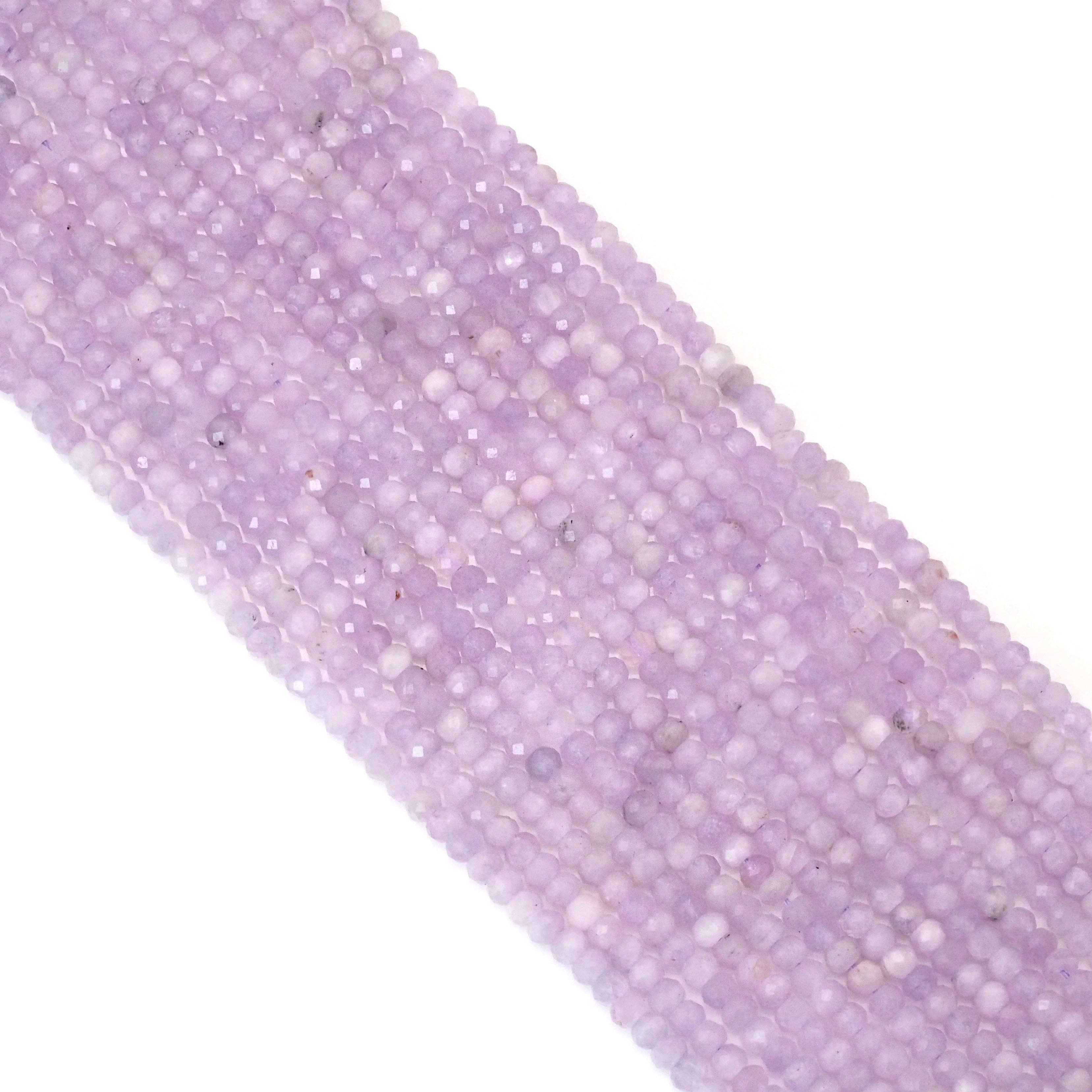 3x4mm Genuine Kunzite Faceted Rondelle Beads, Sku#U1695