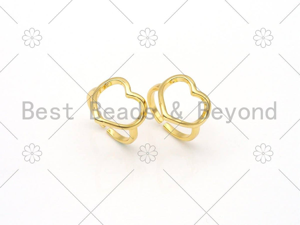 Heart Frame Shape Adjustable Ring, Sku#JL51
