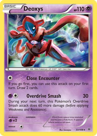 Deoxys 033/108 - XY  Roaring Skies Reverse Holofoil