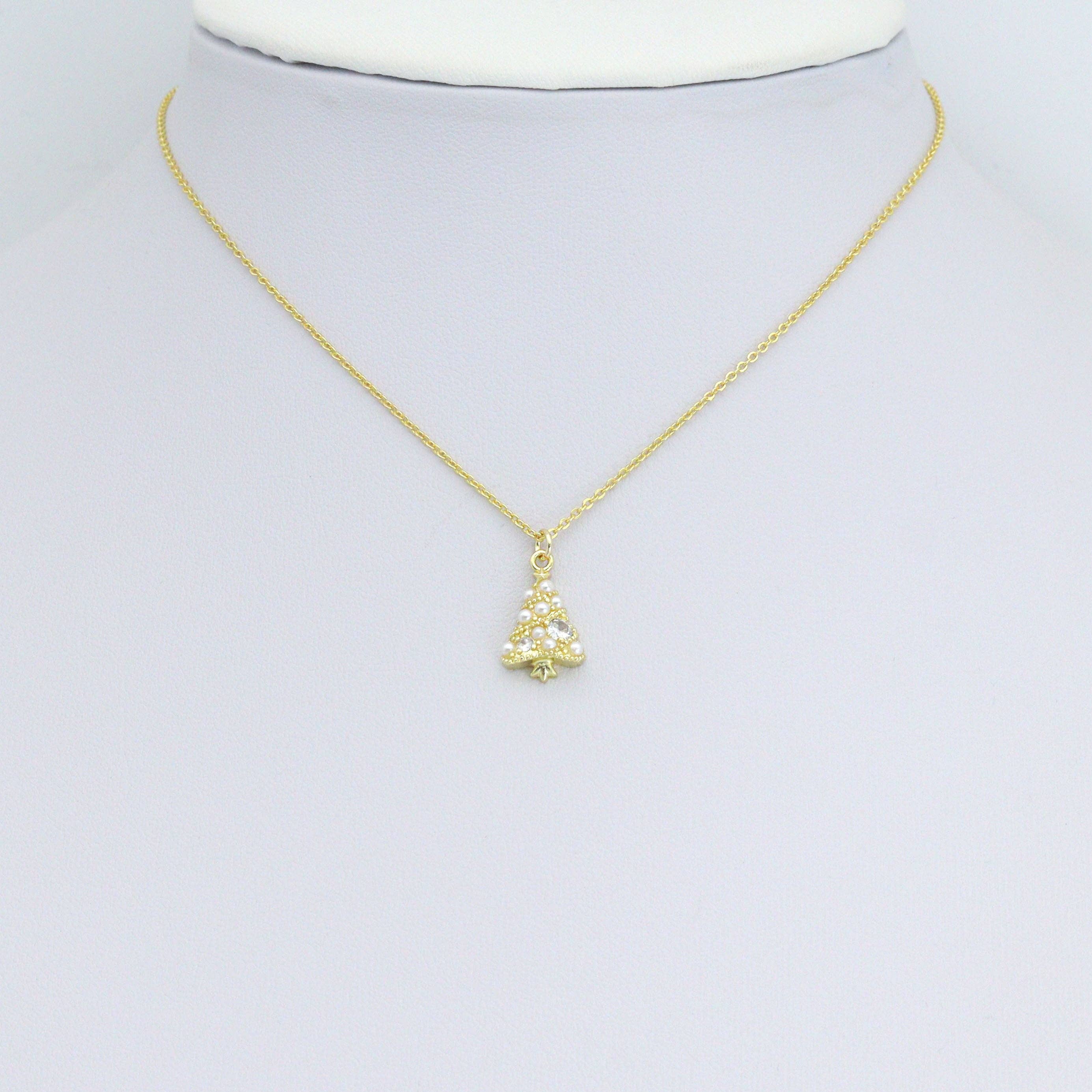 White Pearl Trees Charm Pendant,Sku#A483