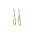 herringbone chain Long dangle Statement Earrings, Sku#EF533