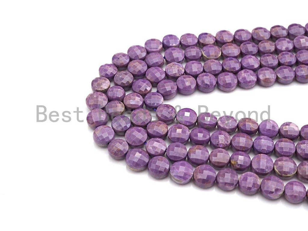 High Qualtiy Natural Phosphosiderite Checkerboard Cut Coin beads, 8mm Turtle Shell Cut phosphosiderite Beads, 16" Full strand, sku#UA45