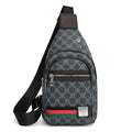 New Contrast Color PU Soft Leather Casual Chest Bag Men And Women Crossbody Tide Travel Fashion Small Backpack