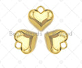 Plain Gold Puffy Heart Shape Charm/Pendant, Heart Shape Charm, SKU#Y325