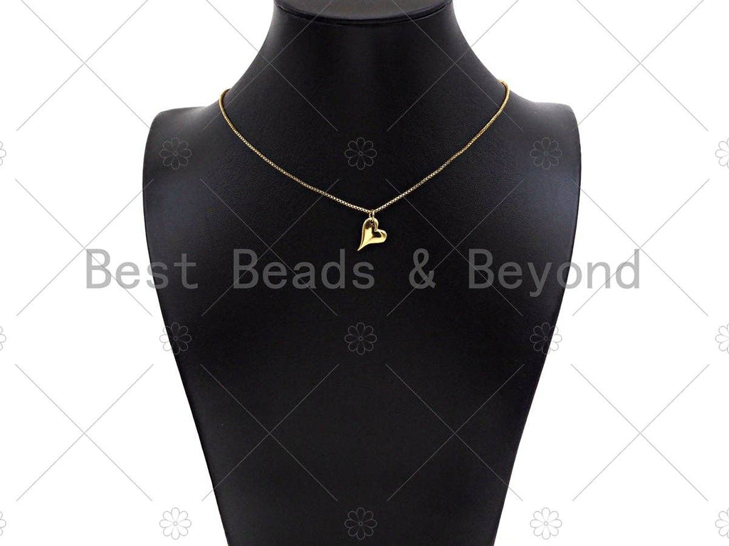 18K Dainty Gold Peach Heart Pendant/Charm,Gold Medallion Charm, Necklace Bracelet Charm Pendant,11x15mm, Sku#LK243