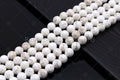 Natural White Howlite with Light Vein Round Smooth beads, sku#U1179