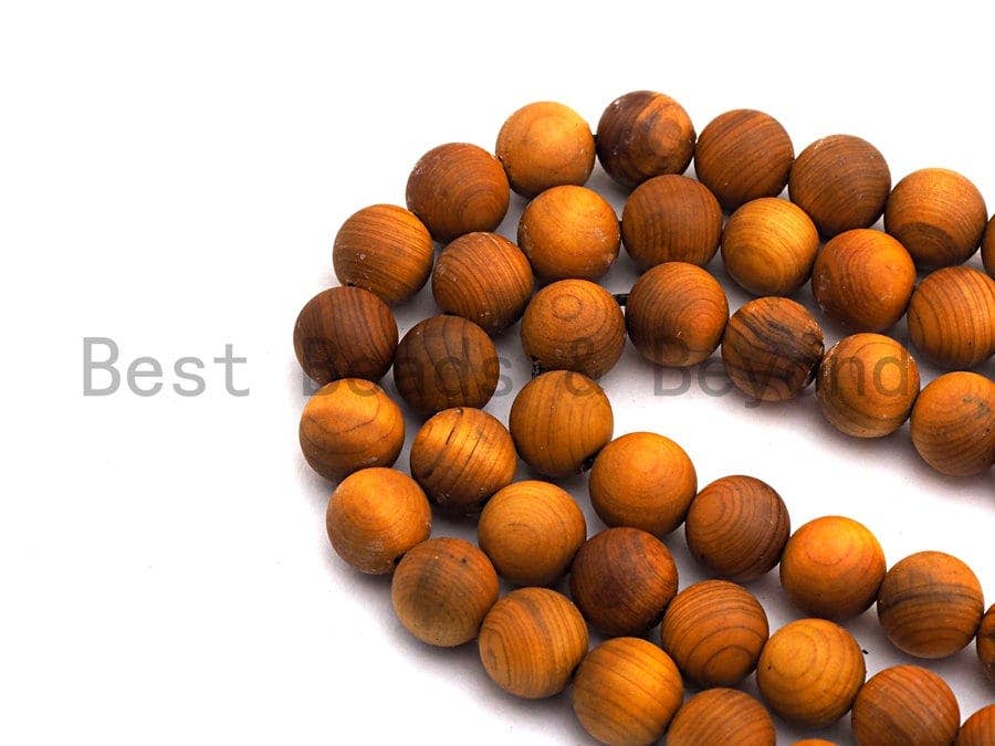 Natural Smooth Round Wood beads, 6mm/8mm/10mm/12mm Natural Yellow Wood beads, Natural  Wood Grain Beads, 15.5inch strand,SKU#U465