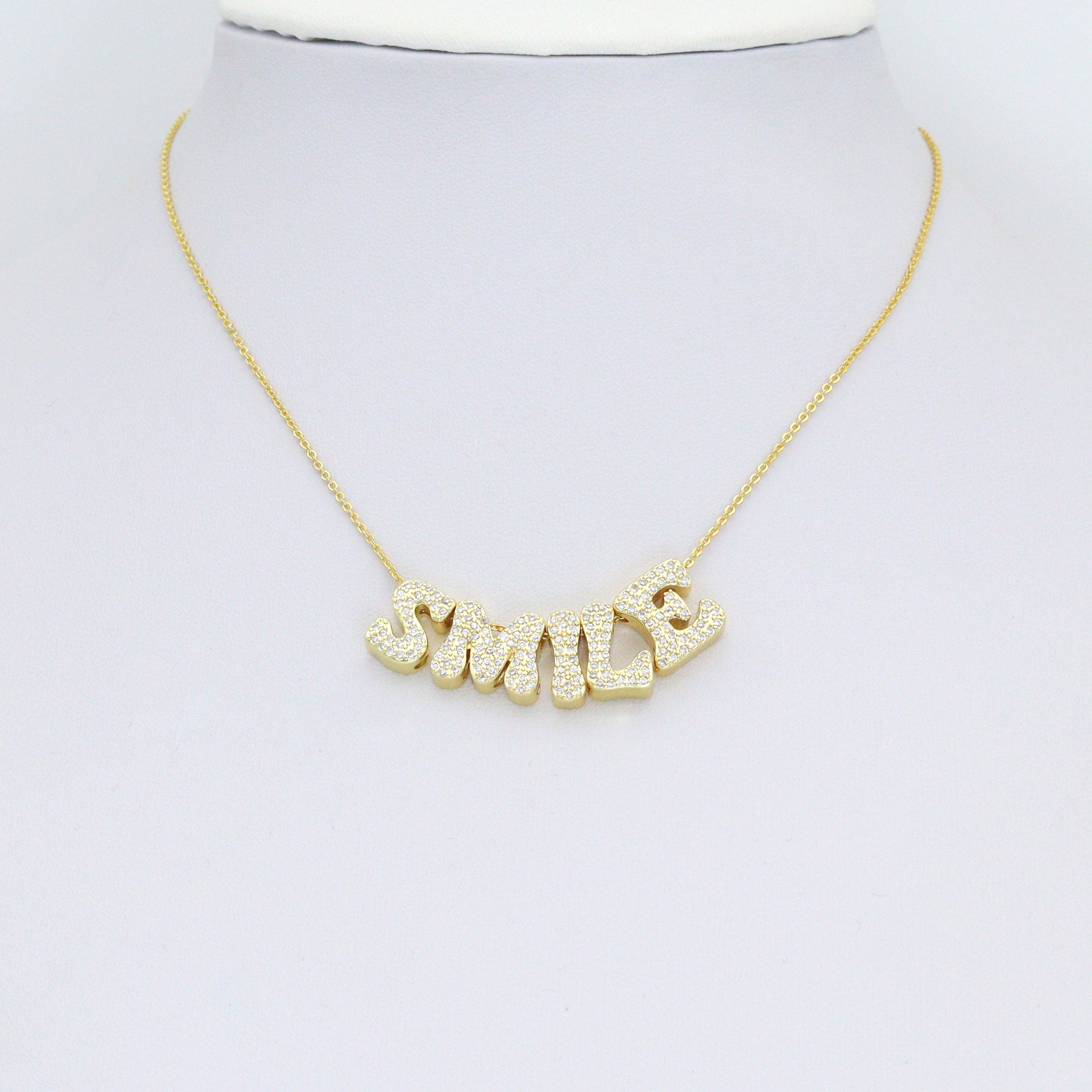 Gold Silver CZ Gold Alphabet Initial Letter Charm Pendant Bead,Sku#LX888