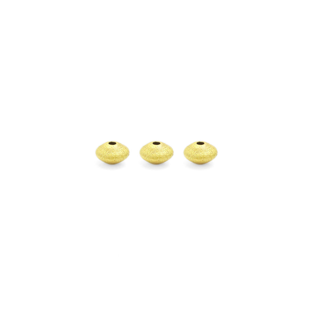 Matte brushed Gold Saucer Shape Spacer beads, Sku#A200