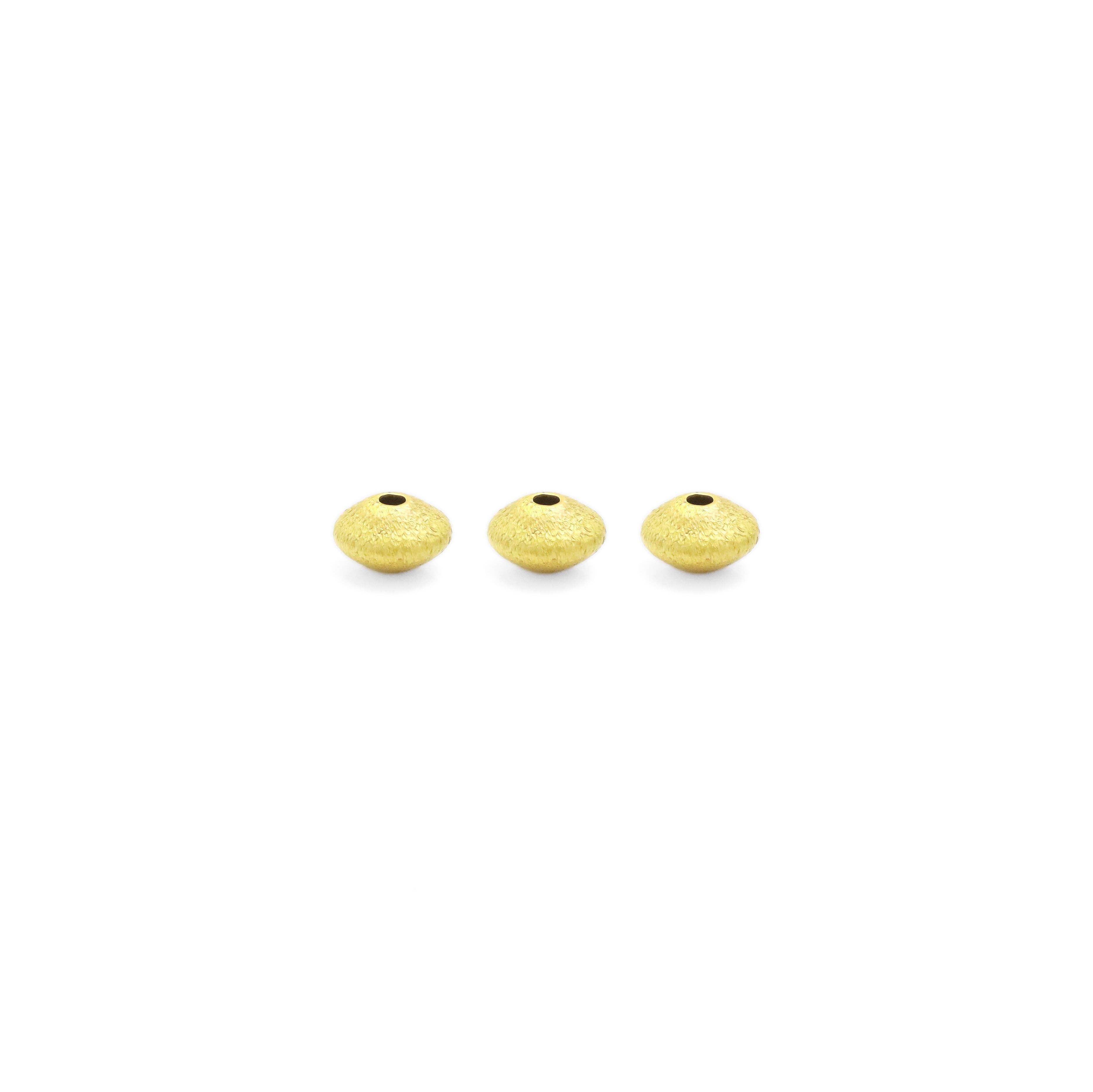 Matte brushed Gold Saucer Shape Spacer beads, Sku#A200
