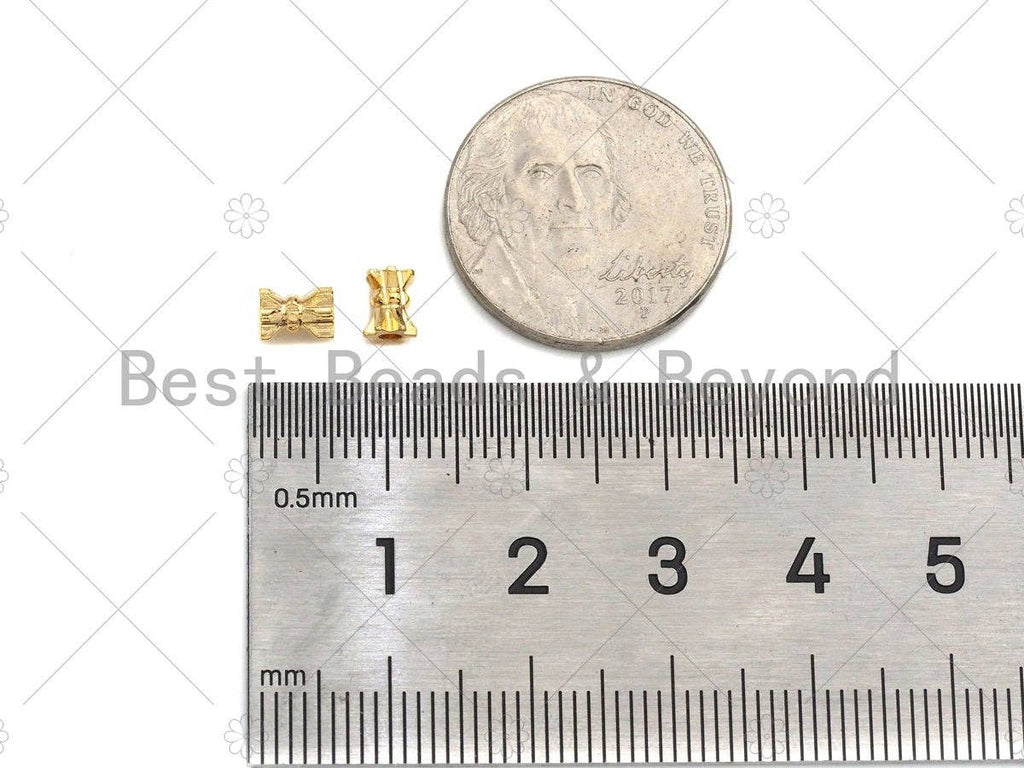 14K Gold High Polished Drum Shape Spacer Beads, Cylinder Beads, Men's Jewelry Findings, Bracelet Necklace Beads,4x5mm, Sku#ZX10