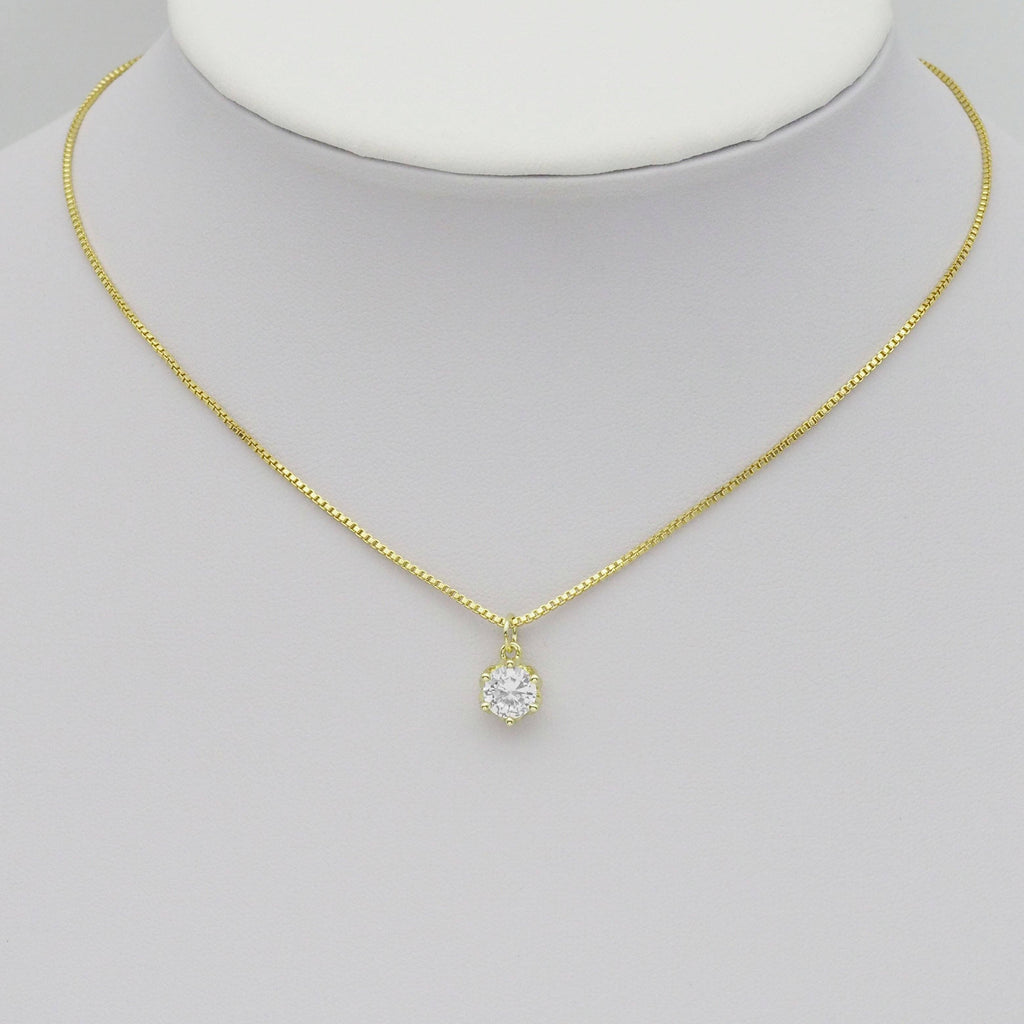 Clear Big CZ Gold Flower Charm, Sku#Y791