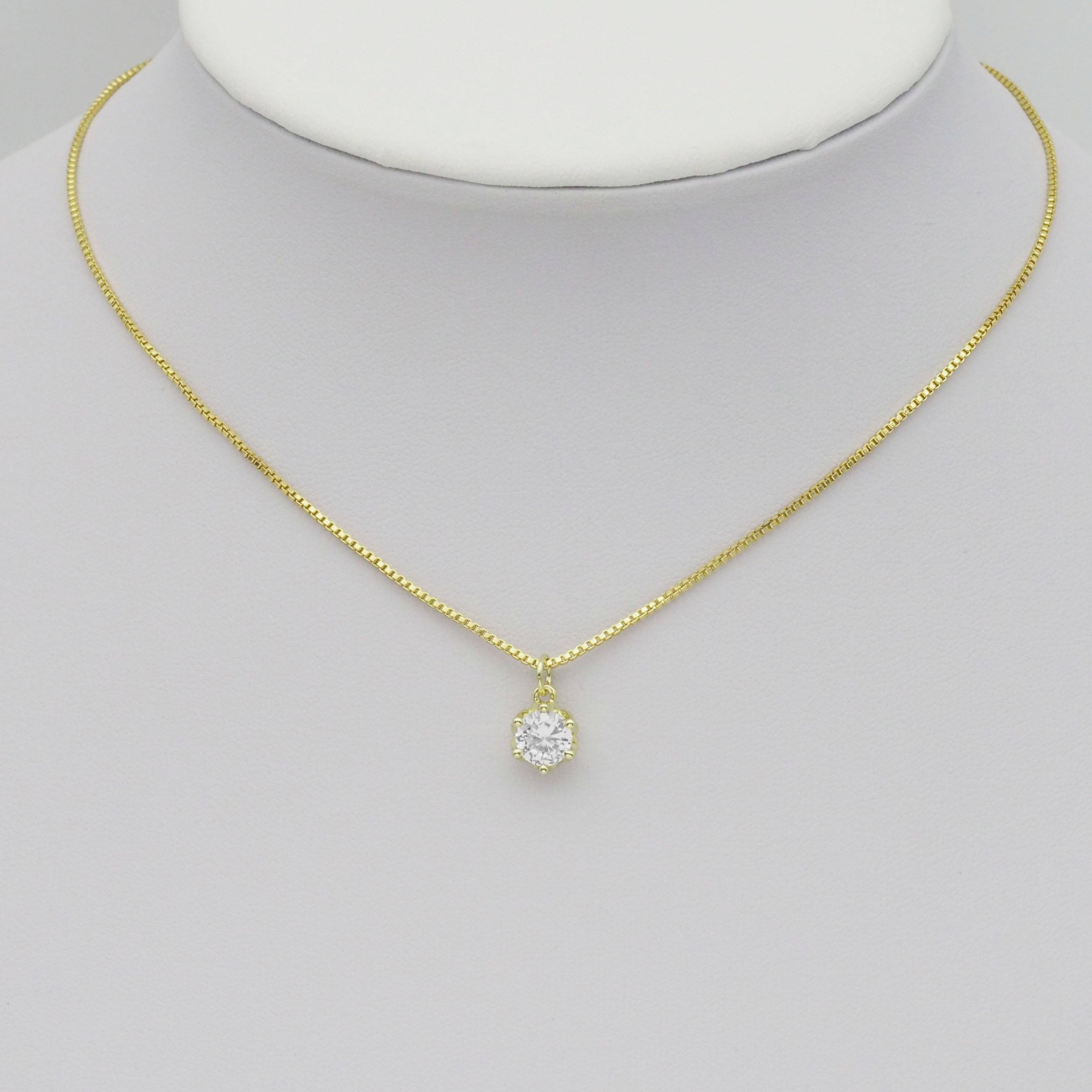 Clear Big CZ Gold Flower Charm, Sku#Y791