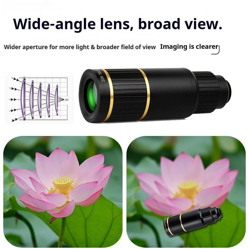 HD 22X Optical Zoom Mobile Phone Lens Universal Clip-On Telescope, Hunting, Camping, Mountaineering, Outdoor Fishing