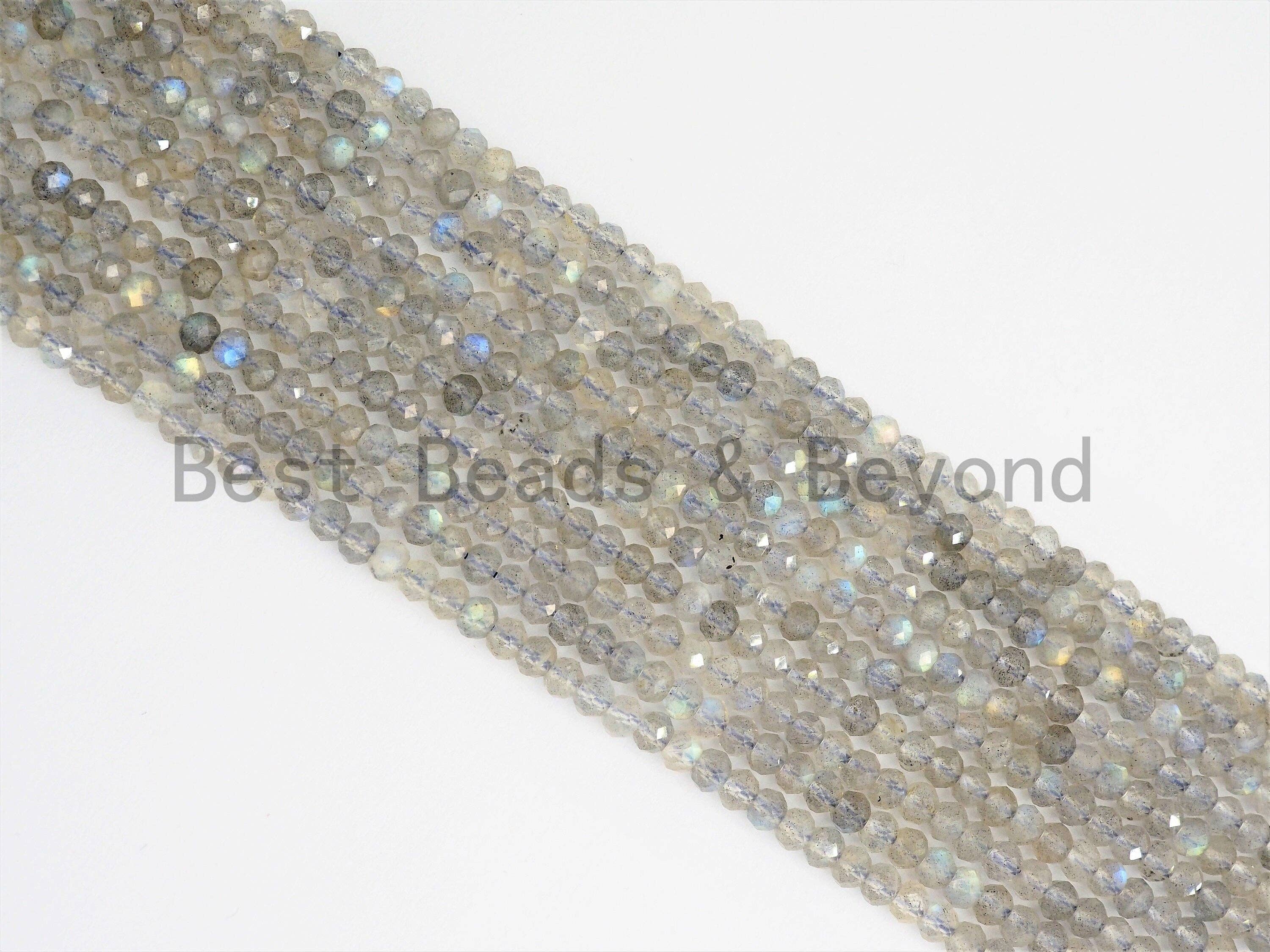 High Quality Natural Labradorite Rondelle/Round Faceted beads,2x3mm/4mm/5mm Sparkle Gemstone Beads, Tiny beads, 15.5inch strand, SKU#U370