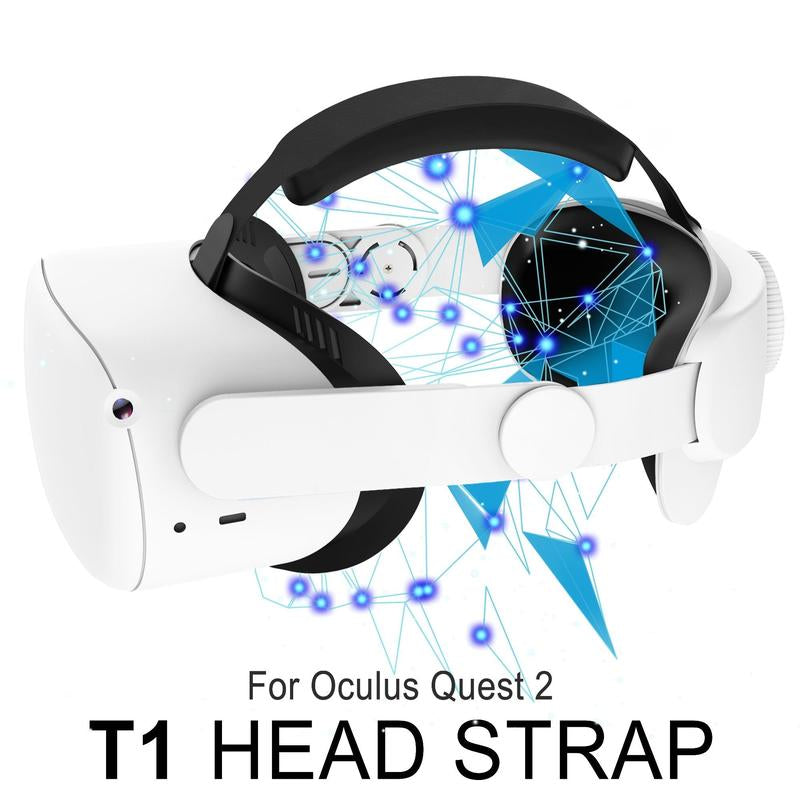 Adjustable VR Headband, 1 Count Replacement VR Head Strap, Soft Breathable VR Headband for Oculus Quest 2 Meta Quest 2, VR Accessories (Headband Only), VR Stock Accessory