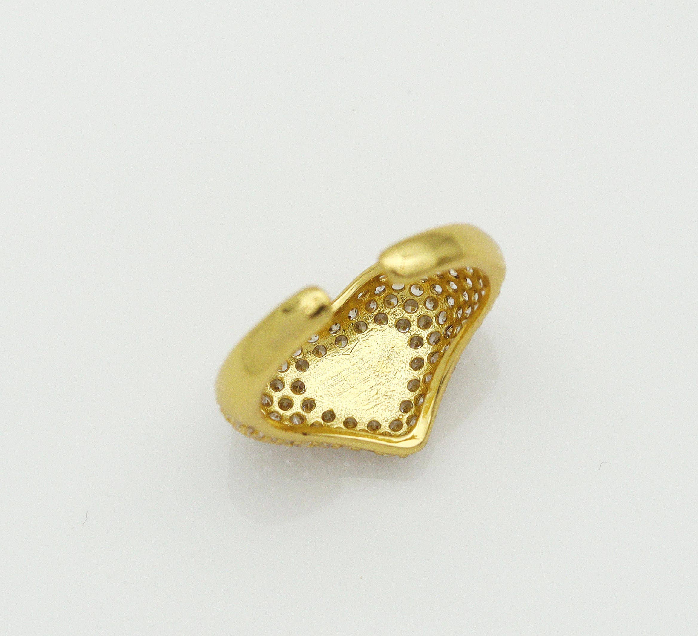 CZ Heart Adjustable Ring, Sku#B183