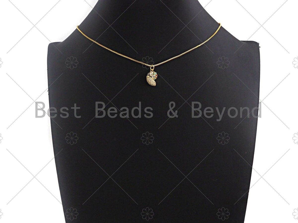 Small Colorful CZ Micro Pave Sea Snail Shaped Pendant/Charm, Beach Pendant Charm, 10x15mm,sku#Y253