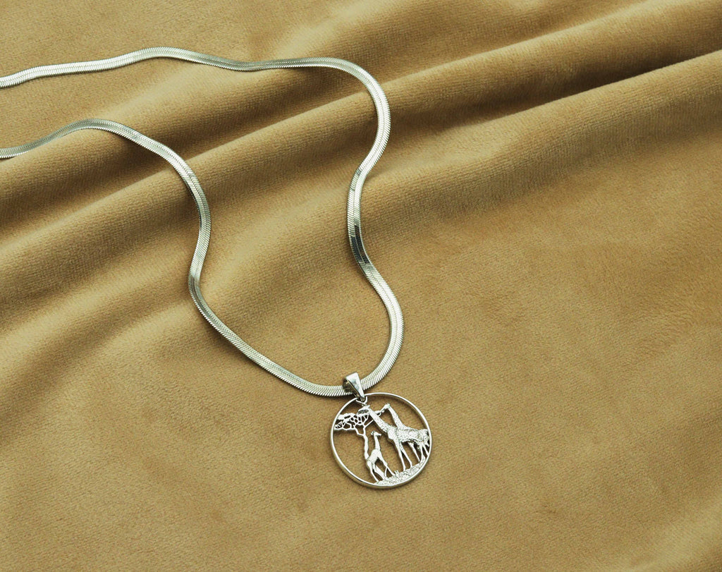 Herringbone chain necklace, M383N