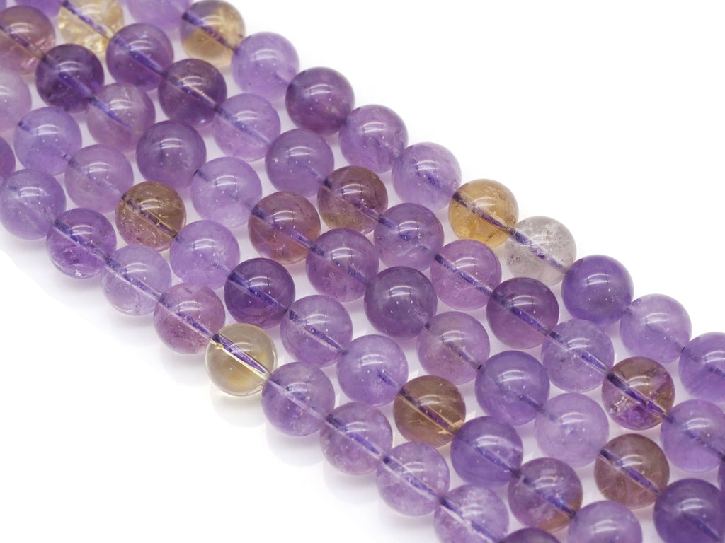 Genuine High Quality Ametrine Round Smooth Beads, Sku#U1396